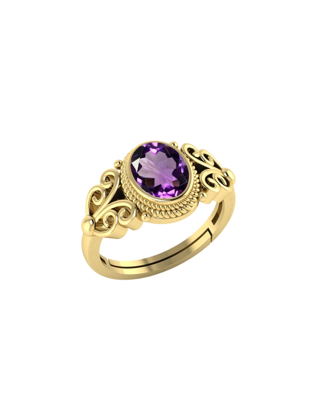 

LMDPRAJAPATIS Unisex Embellished Ring, Gold