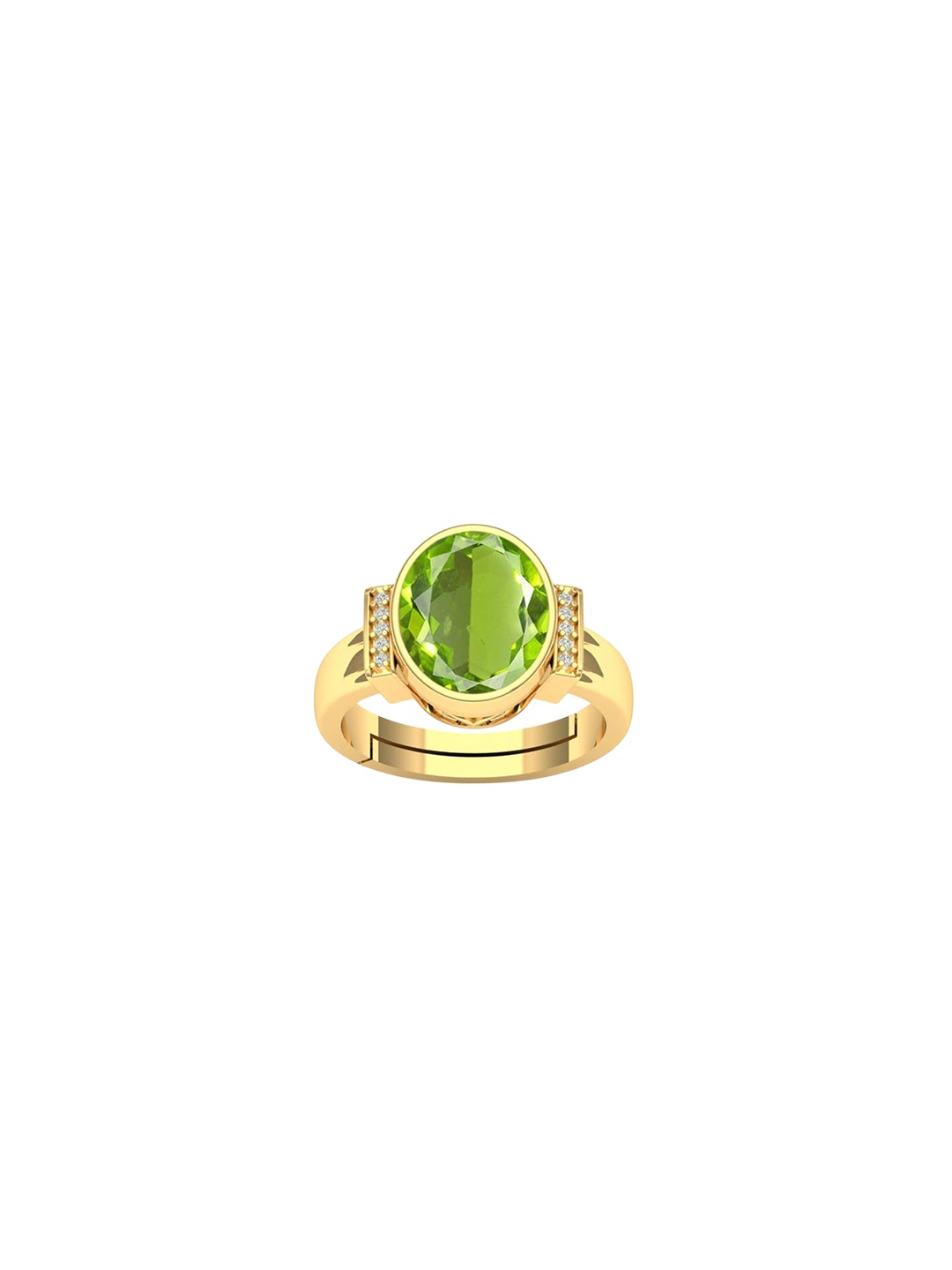 

LMDPRAJAPATIS Unisex Embellished Ring, Green
