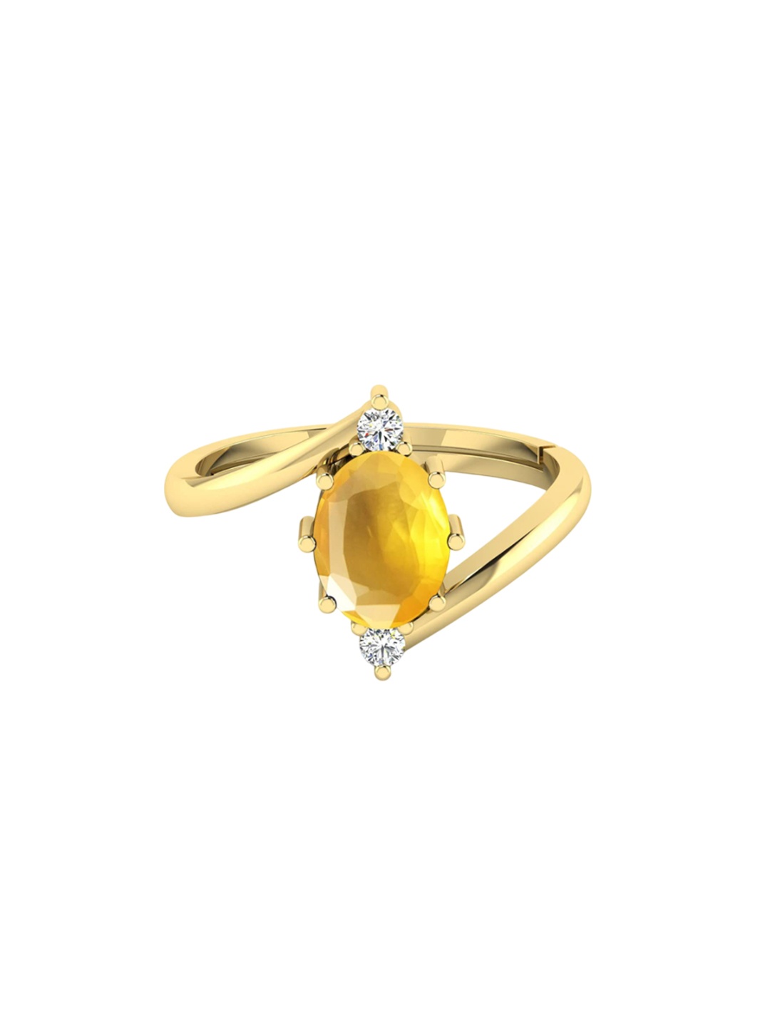 

LMDPRAJAPATIS Unisex Embellished Ring, Yellow