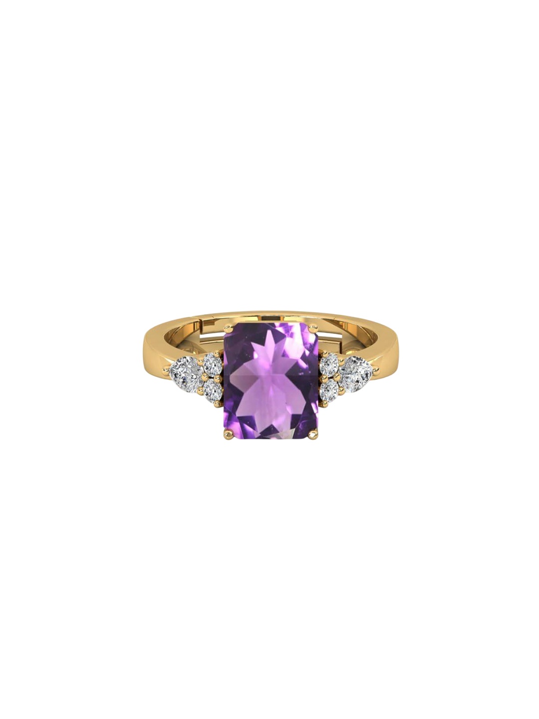 

LMDPRAJAPATIS Unisex Embellished Ring, Purple