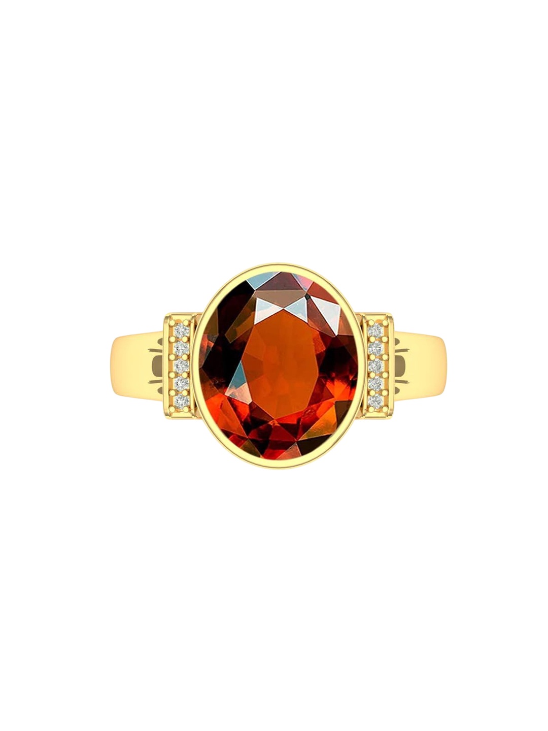 

LMDPRAJAPATIS Unisex 8.25 Ratti 7.50 Carat Natural And Certified Gomed Gemstone Zirconia Ring For Women And Men, Brown