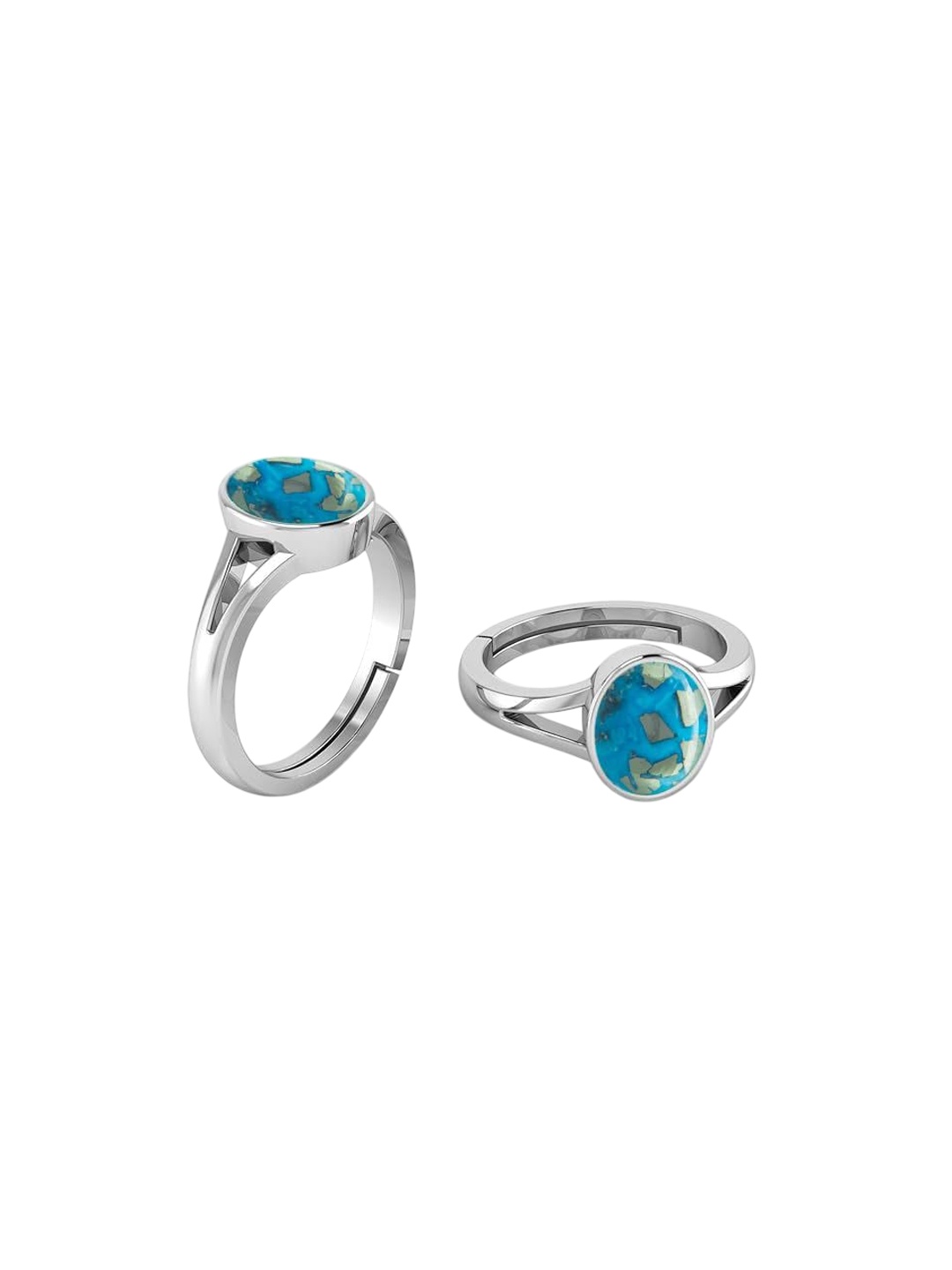 

LMDPRAJAPATIS Unisex Embellished Ring, Blue