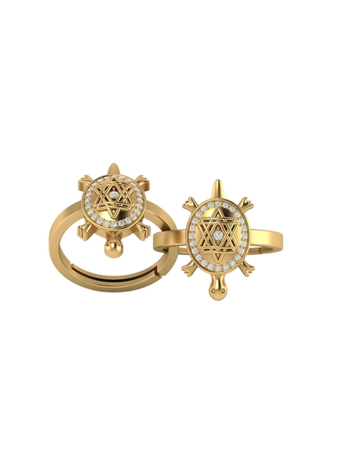 

LMDPRAJAPATIS Unisex Embellished Ring, Gold