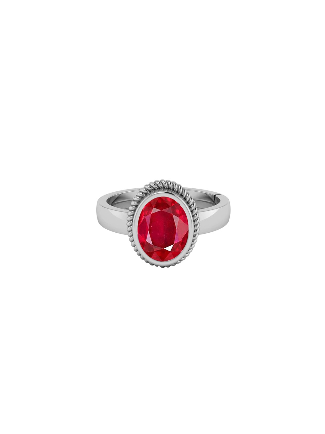 

LMDPRAJAPATIS Unisex Embellished Ring, Red
