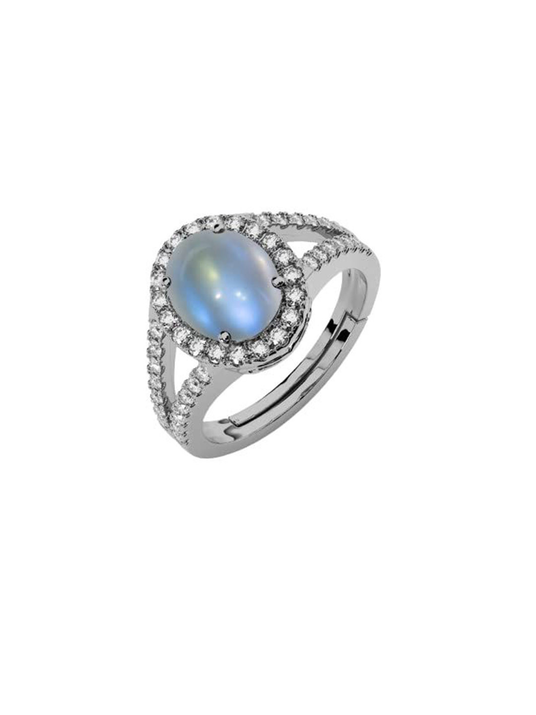 

LMDPRAJAPATIS Unisex Embellished Ring, White