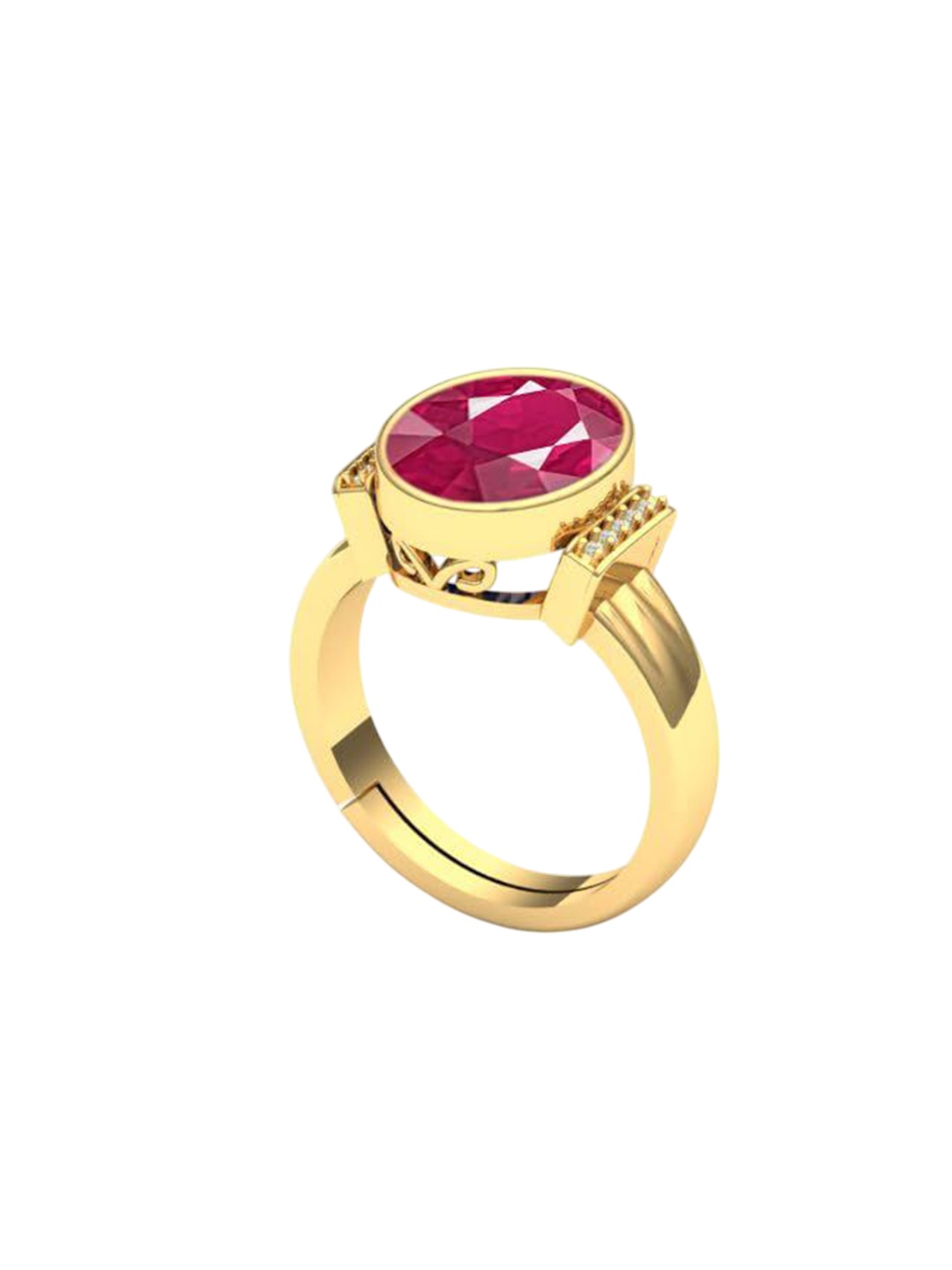 

LMDPRAJAPATIS Unisex Embellished Ring, Red