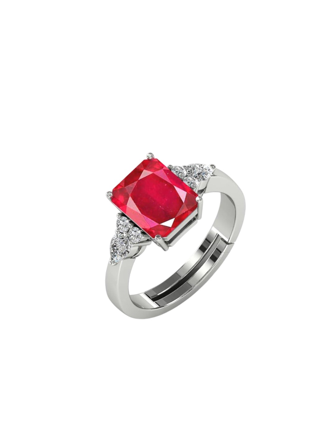 

LMDPRAJAPATIS Unisex Embellished Ring, Silver