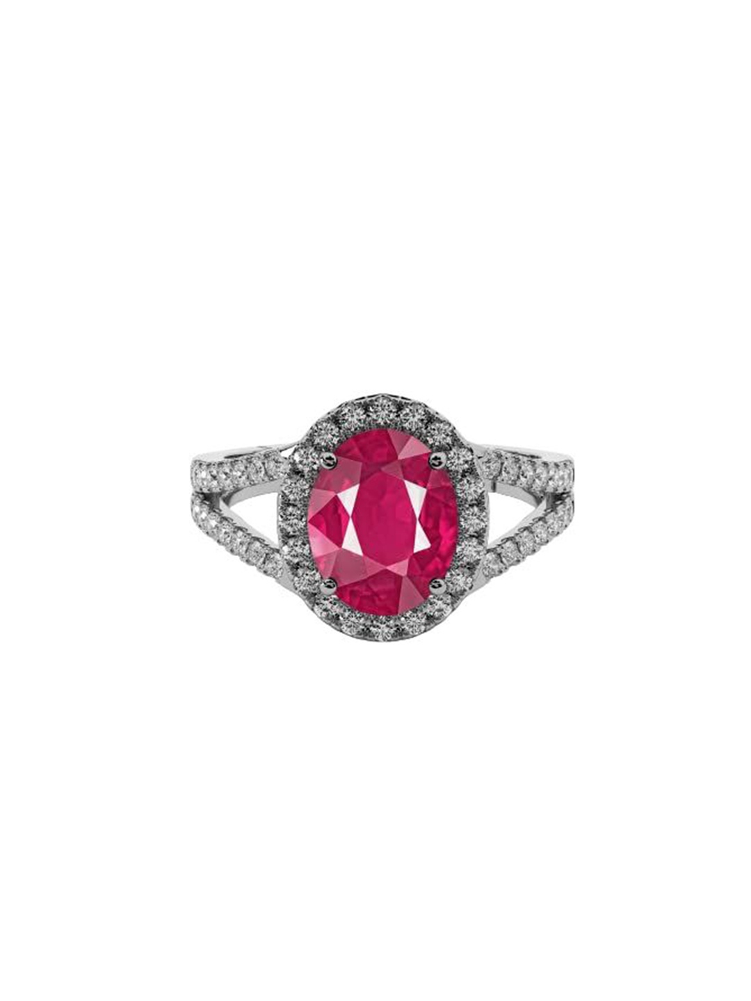 

LMDPRAJAPATIS Unisex Embellished Ring, Red