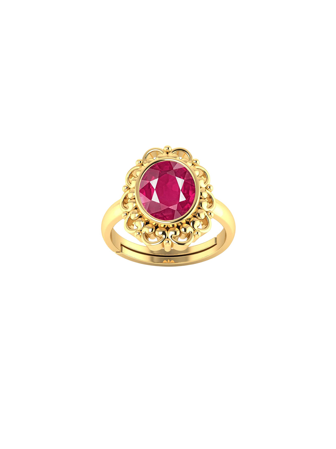 

LMDPRAJAPATIS Unisex Embellished Ring, Red