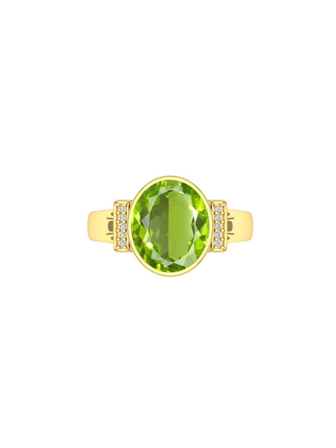 

LMDPRAJAPATIS Unisex Embellished Ring, Green