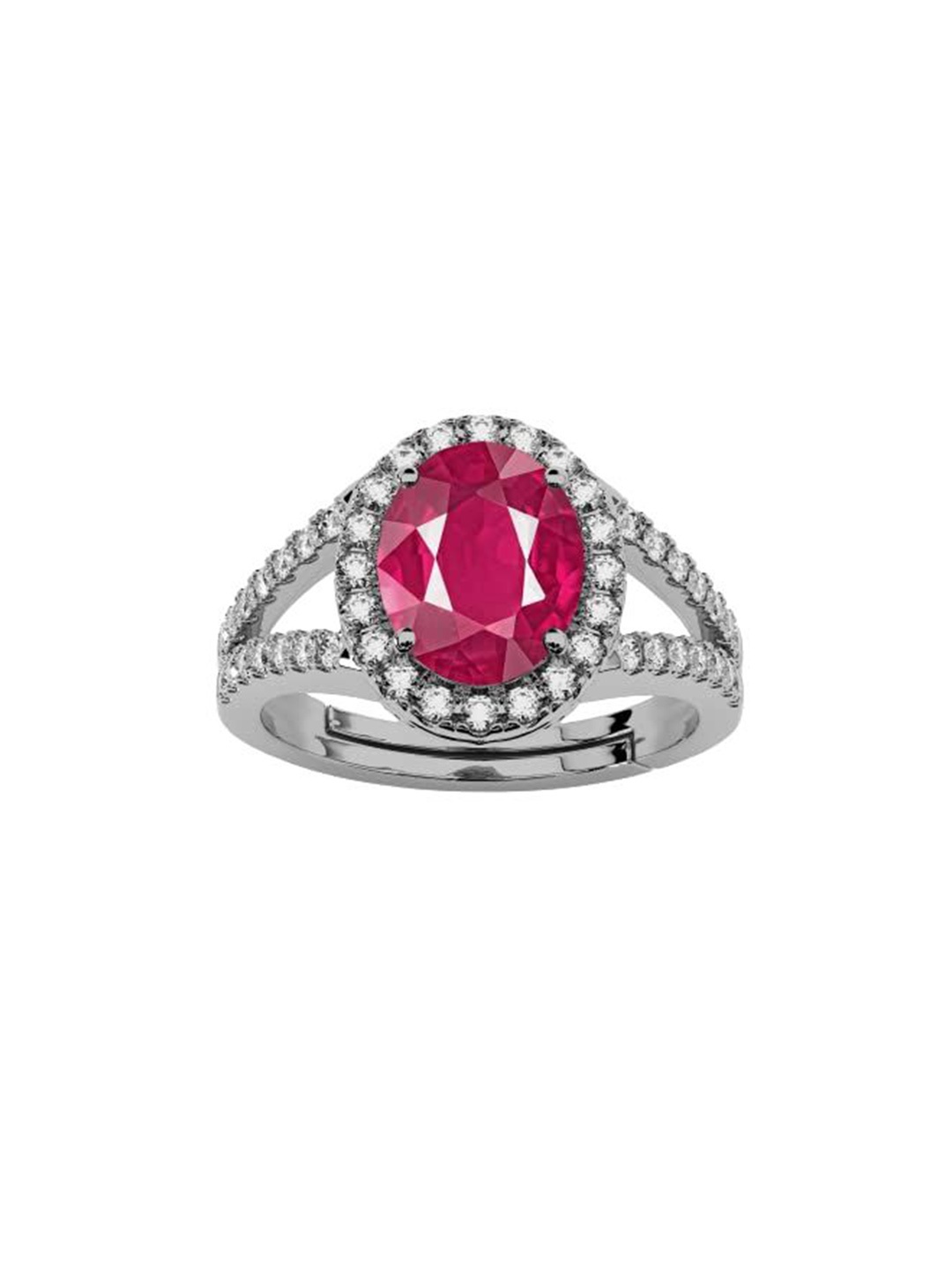 

LMDPRAJAPATIS Unisex Embellished Ring, Red
