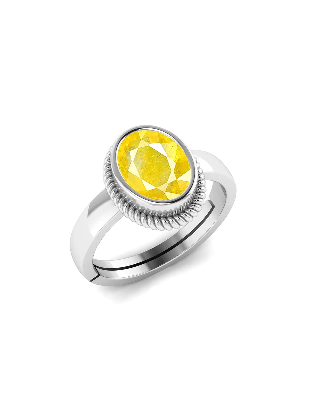 

LMDPRAJAPATIS Unisex Embellished Ring, Yellow