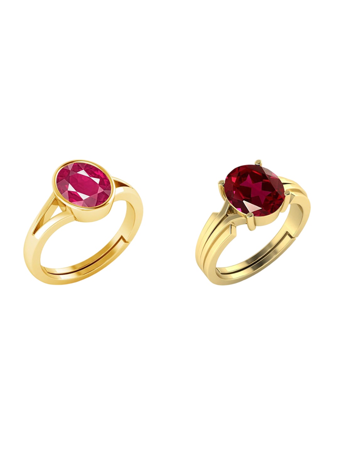

LMDPRAJAPATIS Unisex Embellished Ring, Red