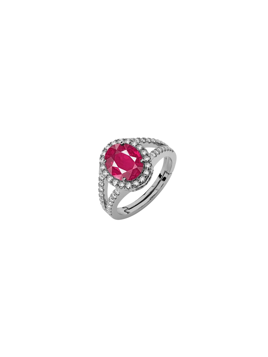 

LMDPRAJAPATIS Unisex Embellished Ring, Red