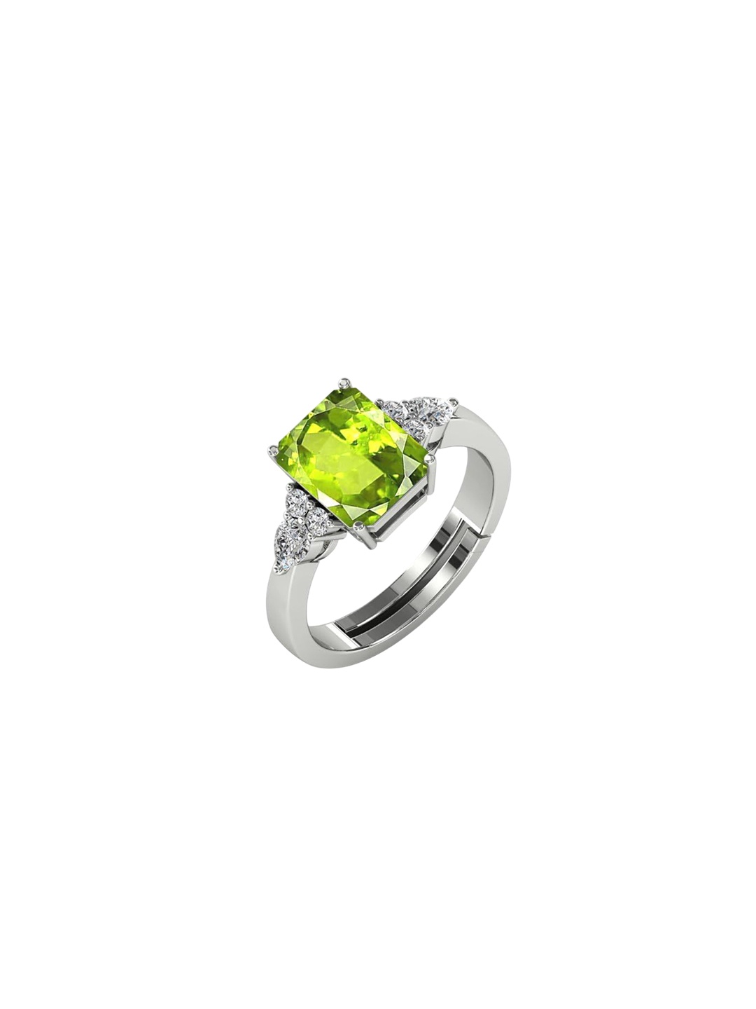

LMDPRAJAPATIS Unisex Embellished Ring, Silver