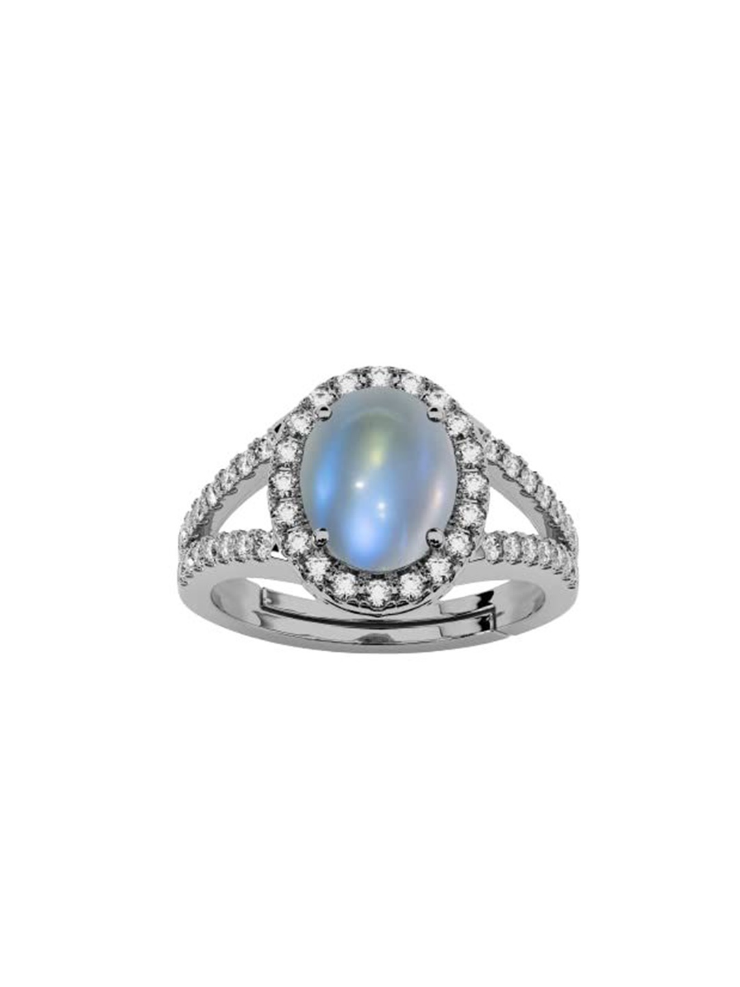 

LMDPRAJAPATIS Unisex Embellished Ring, White