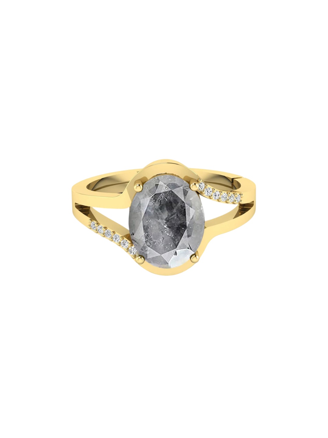 

LMDPRAJAPATIS Unisex Embellished Ring, White