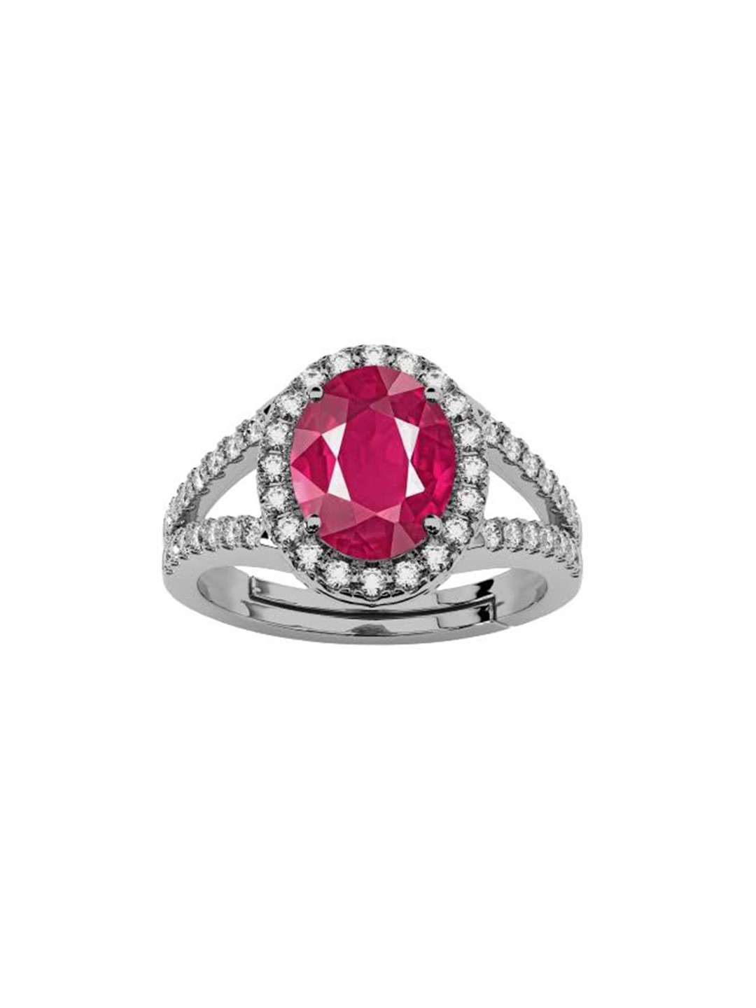

LMDPRAJAPATIS Unisex Embellished Ring, Red