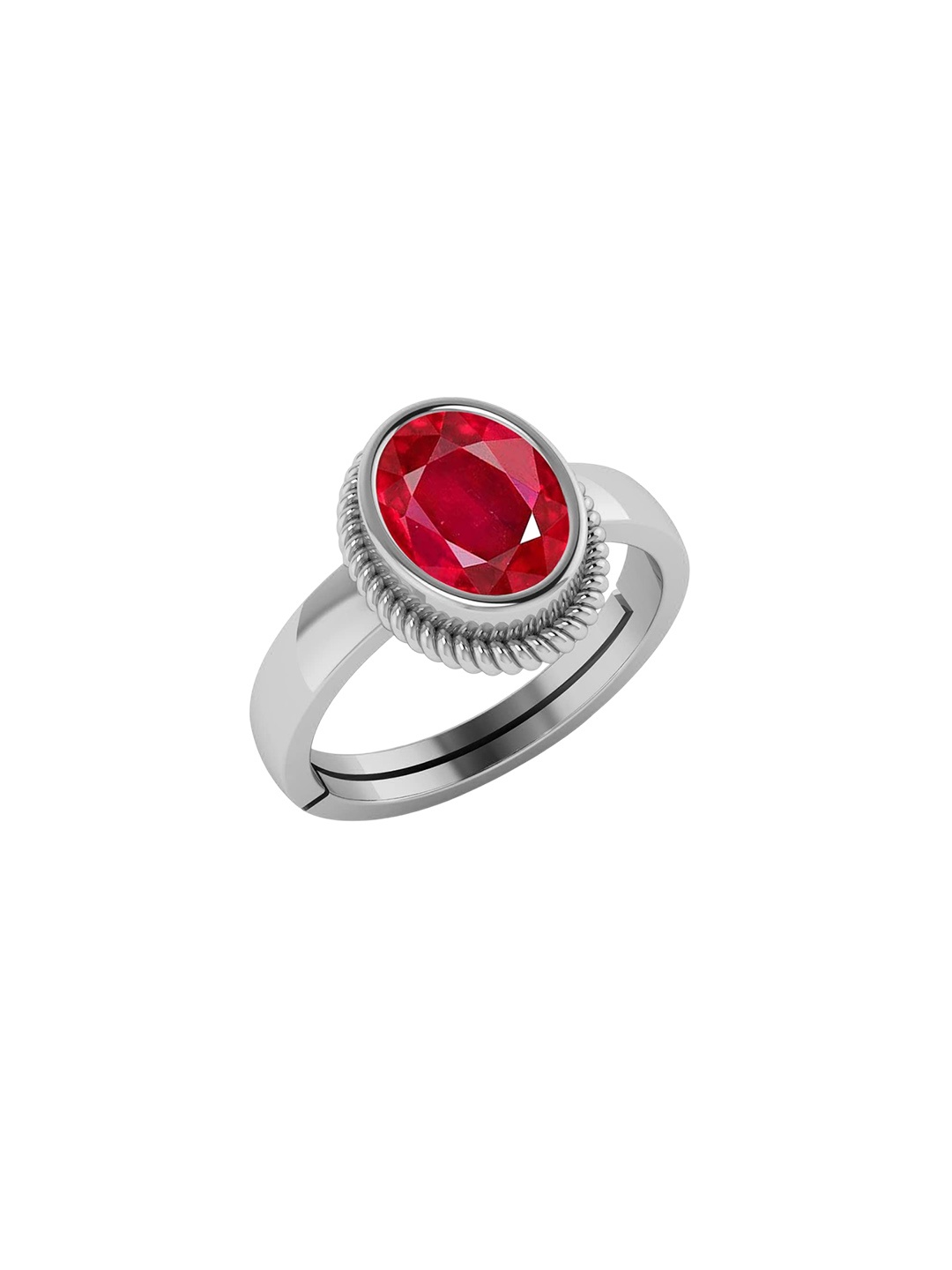 

LMDPRAJAPATIS Unisex Embellished Ring, Red