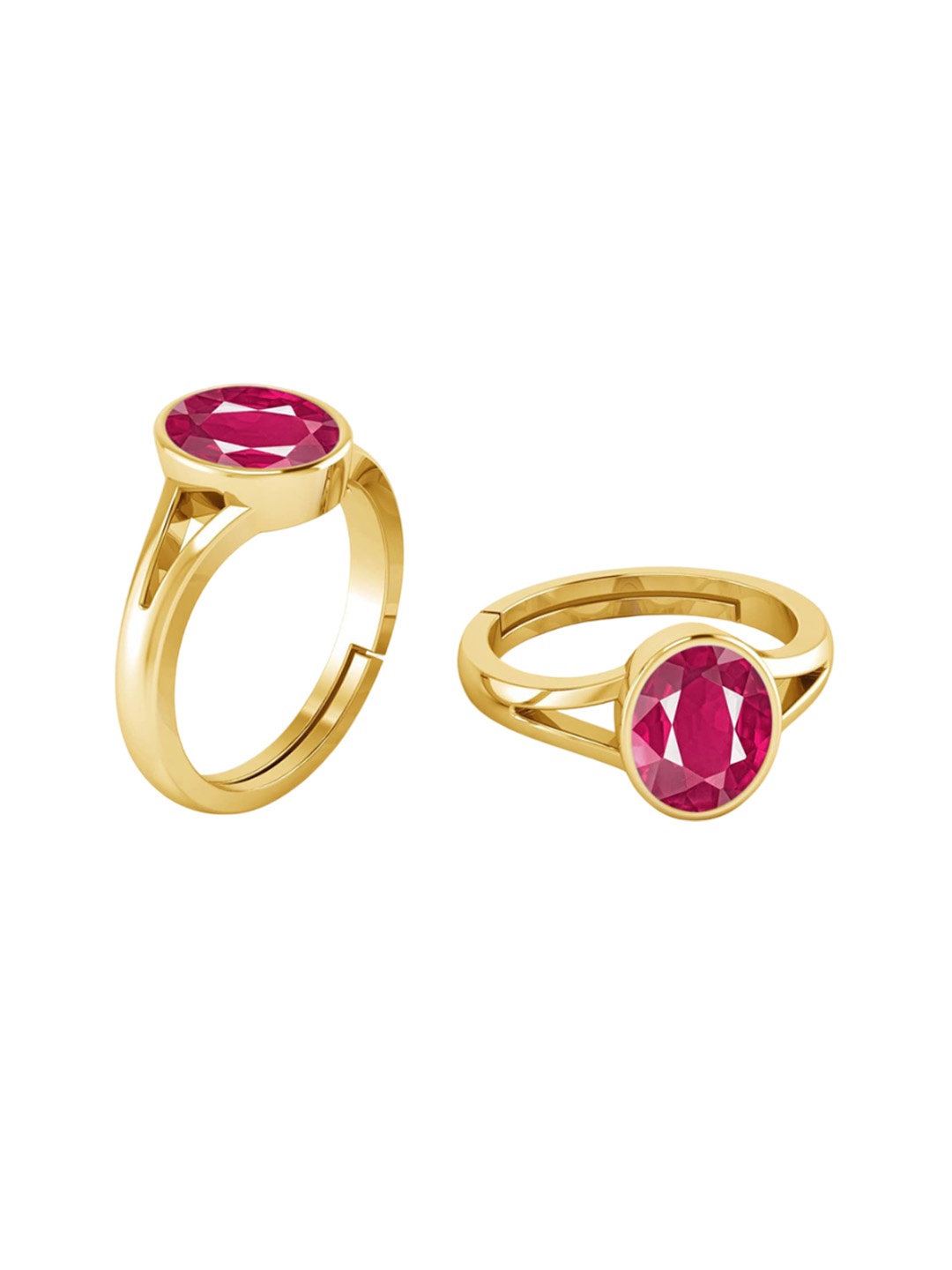 

LMDPRAJAPATIS Unisex Embellished Ring, Red