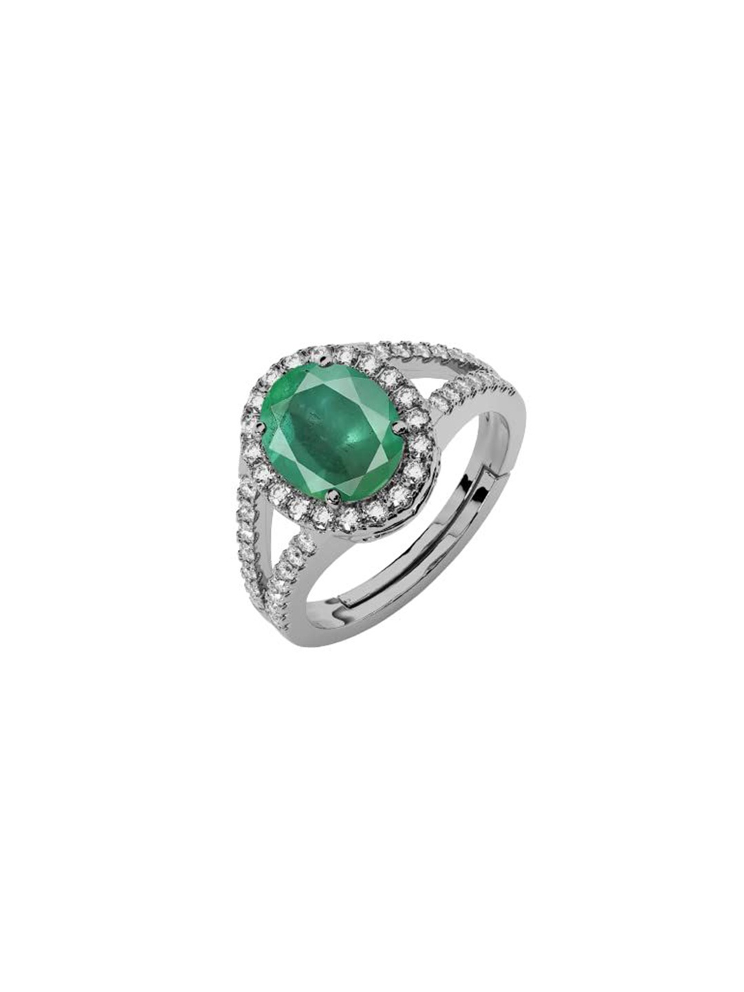 

LMDPRAJAPATIS Unisex Embellished Ring, Green