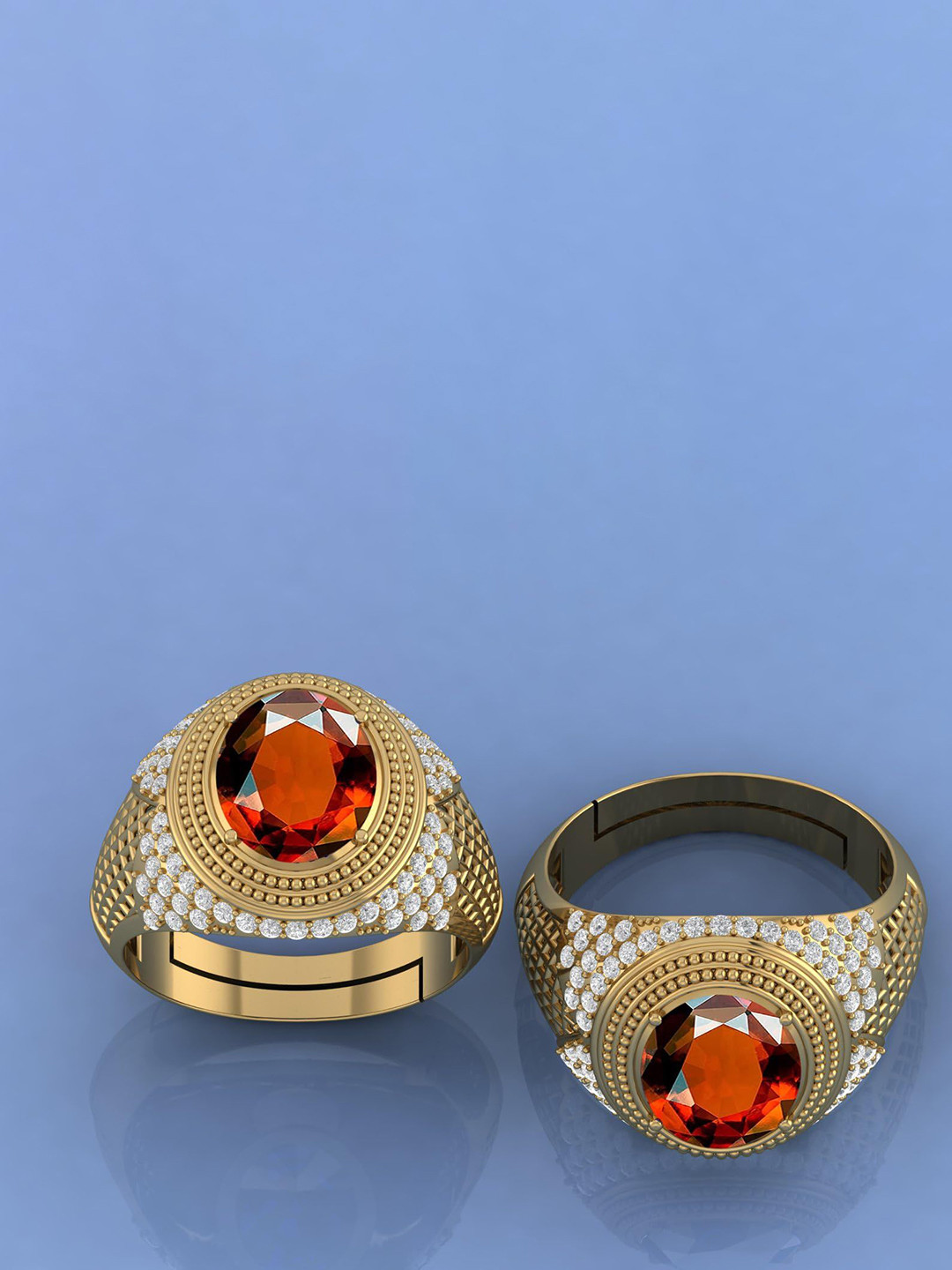 

LMDPRAJAPATIS Unisex Embellished Ring, Gold