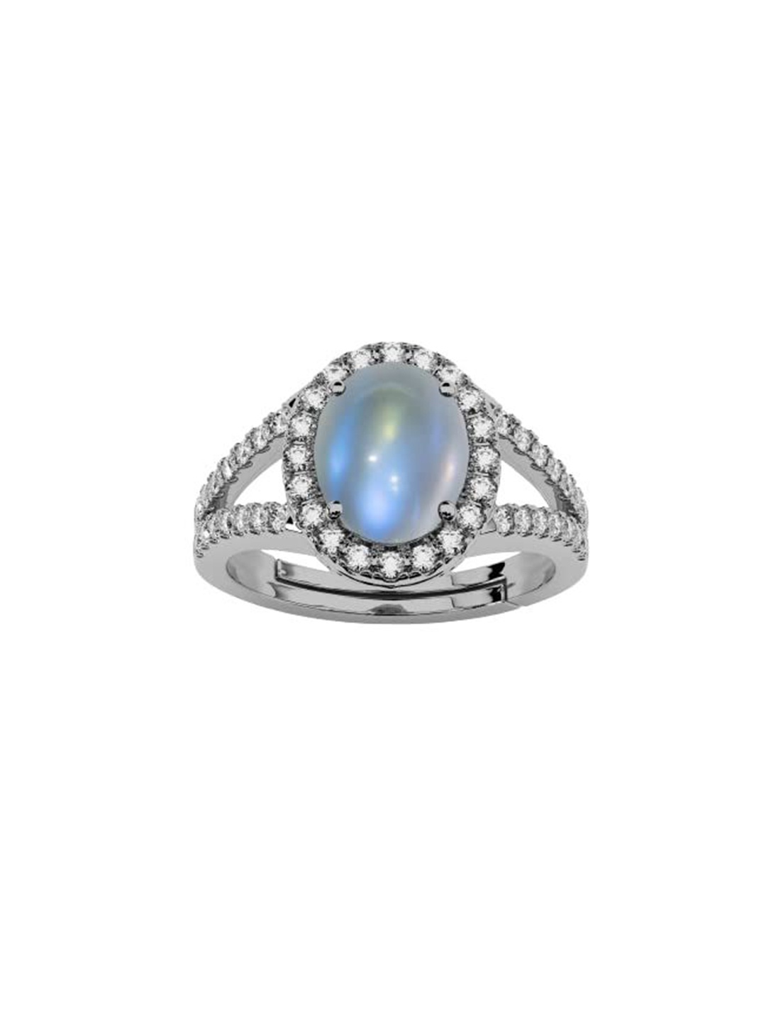 

LMDPRAJAPATIS Unisex Embellished Ring, White