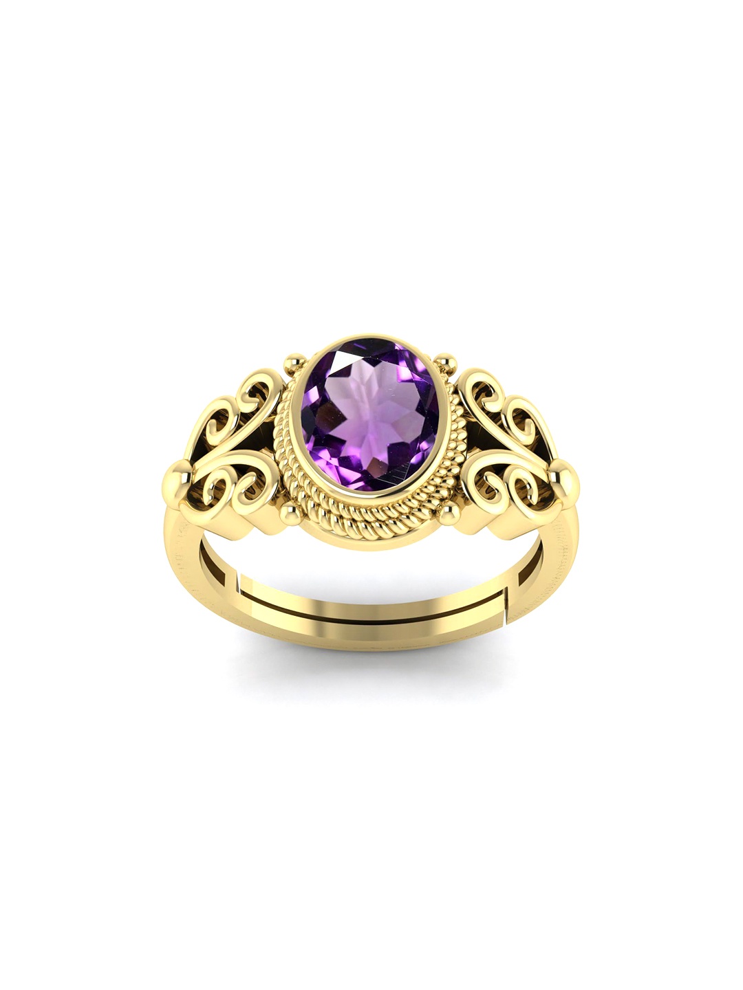 

LMDPRAJAPATIS Unisex Embellished Ring, Gold