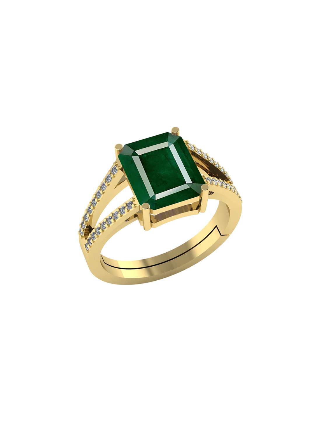 

LMDPRAJAPATIS Unisex Embellished Ring, Green
