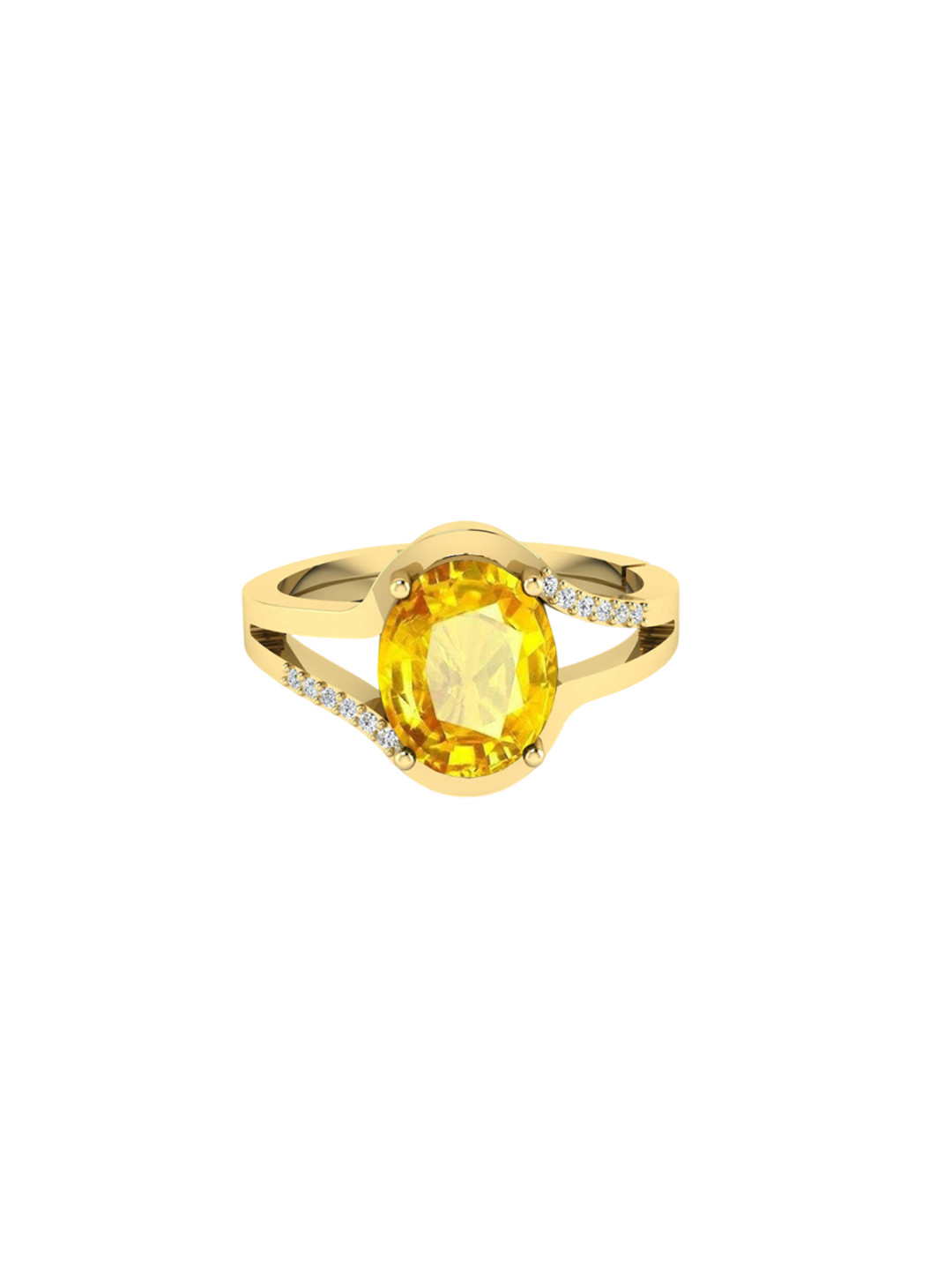 

LMDPRAJAPATIS Unisex Embellished Ring, Yellow