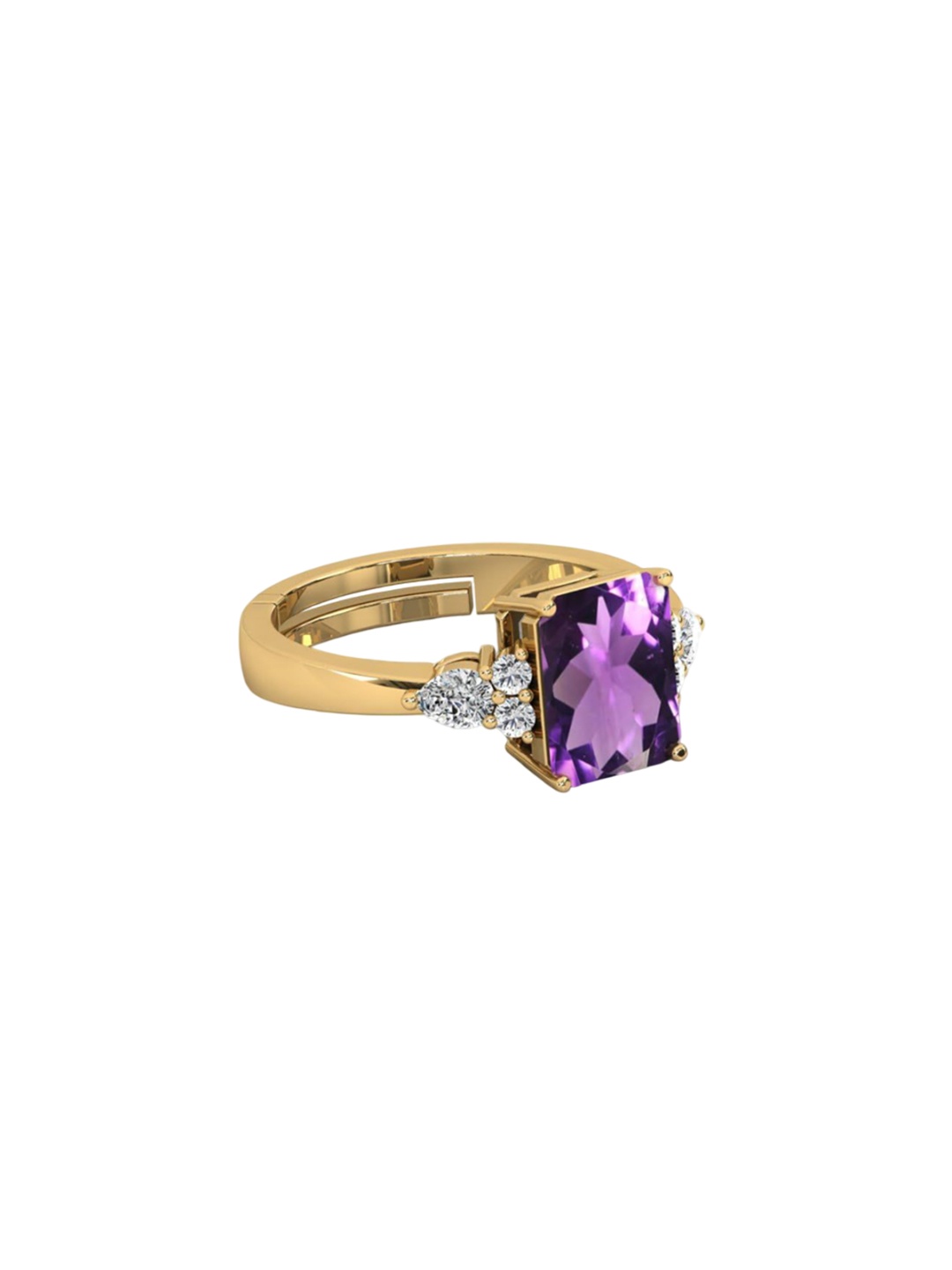 

LMDPRAJAPATIS Unisex Embellished Ring, Purple