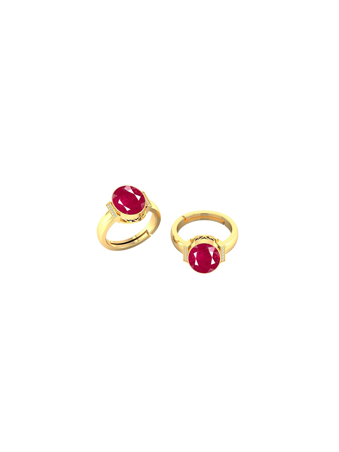 

LMDPRAJAPATIS Unisex Embellished Ring, Red