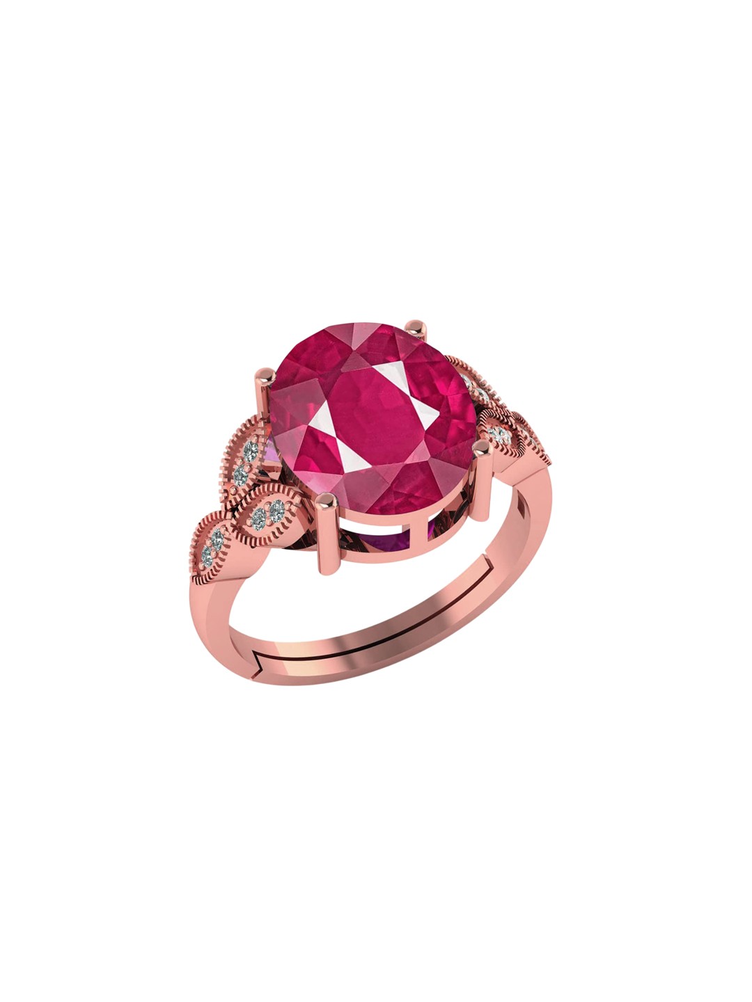 

LMDPRAJAPATIS Unisex Embellished Ring, Red