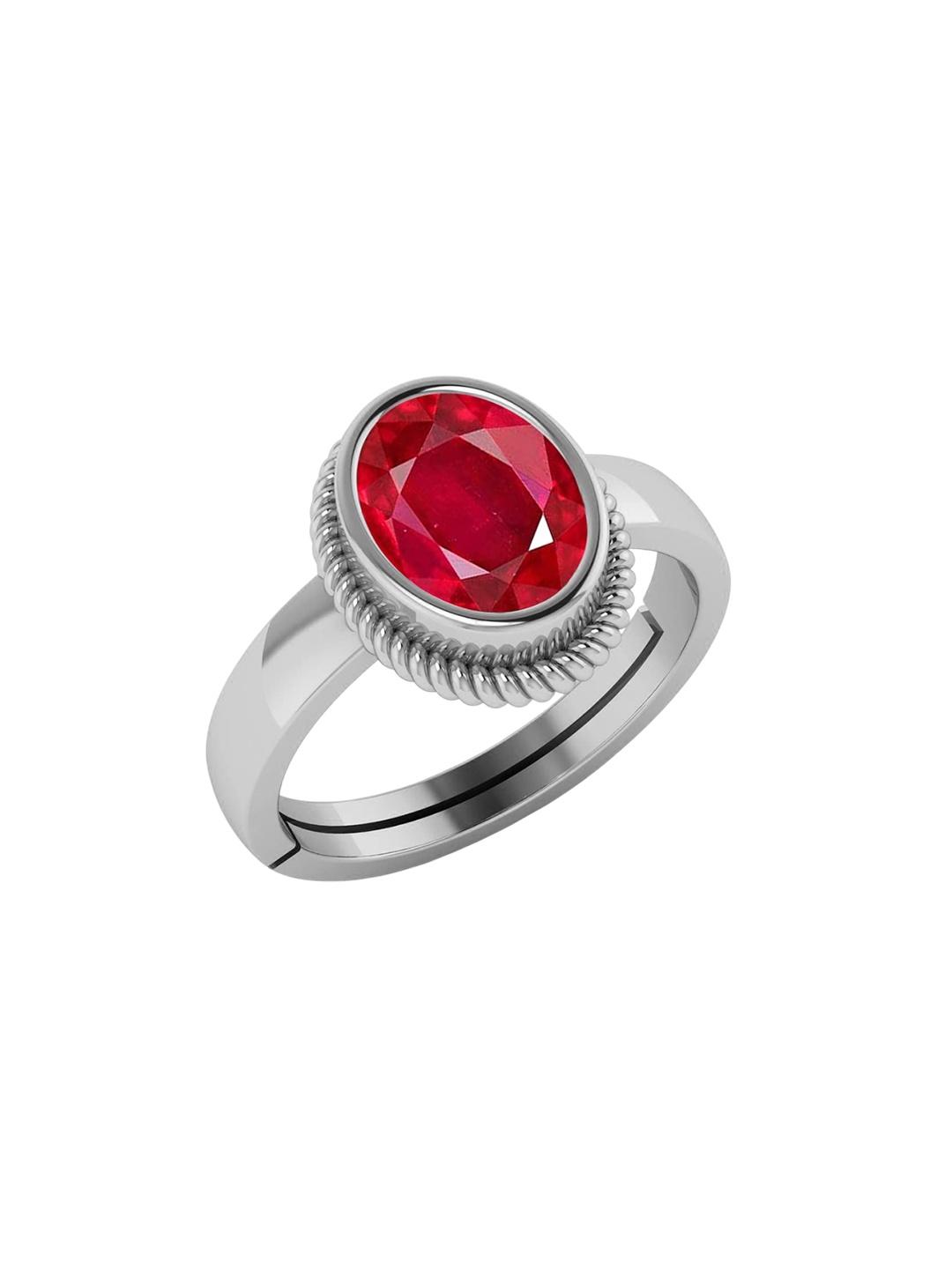 

LMDPRAJAPATIS Unisex Embellished Ring, Red