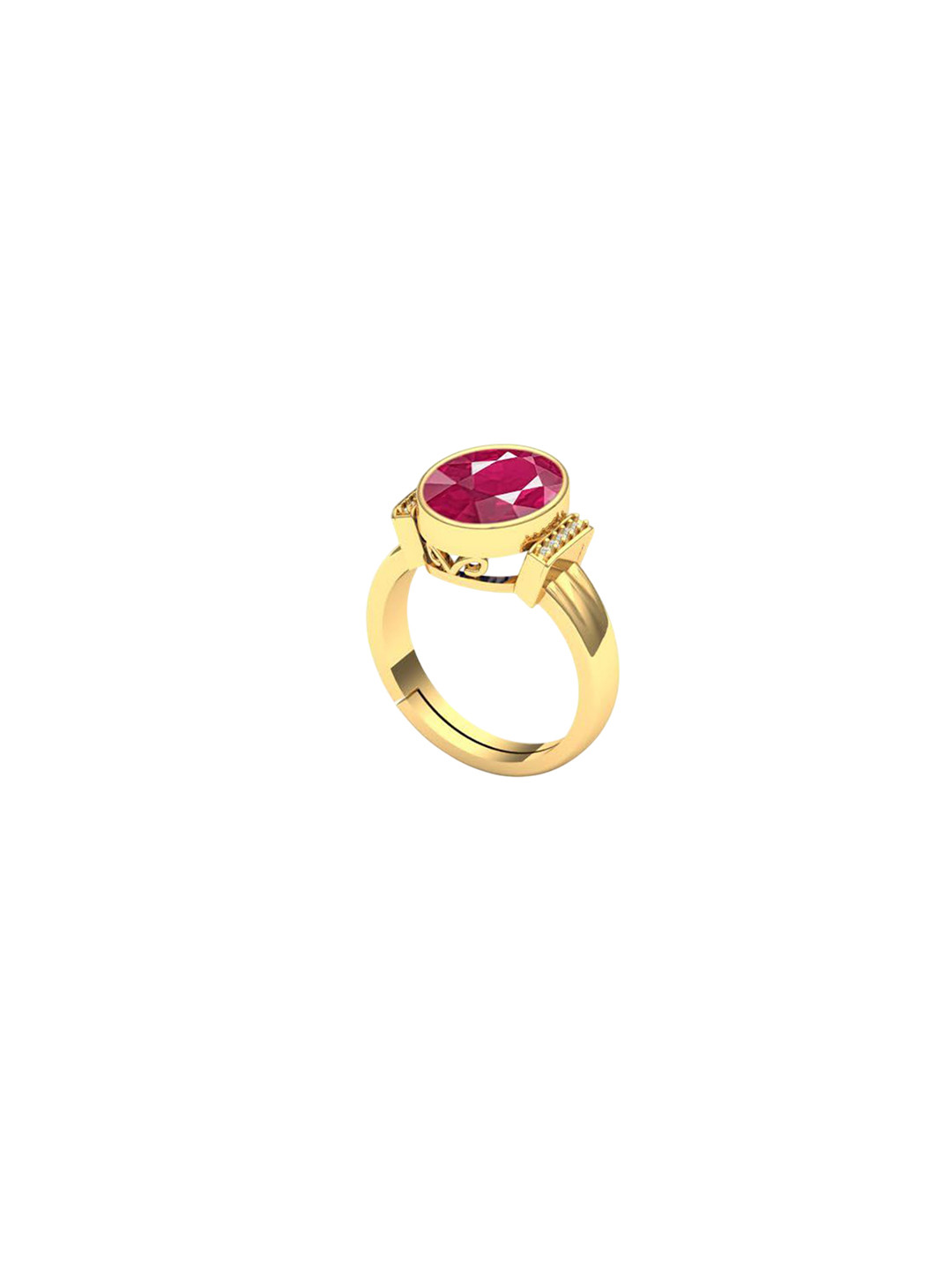 

LMDPRAJAPATIS Unisex Embellished Ring, Red