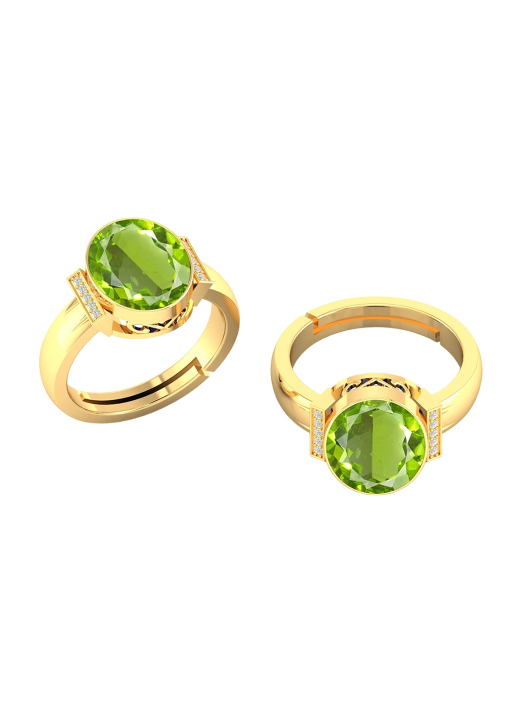 

LMDPRAJAPATIS Unisex Embellished Ring, Green