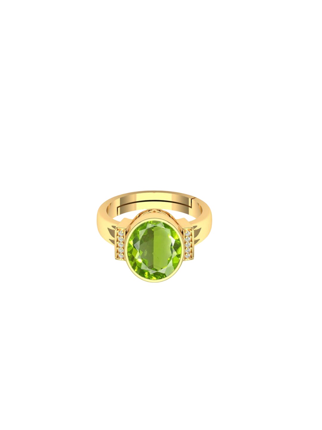 

LMDPRAJAPATIS Unisex Embellished Ring, Green
