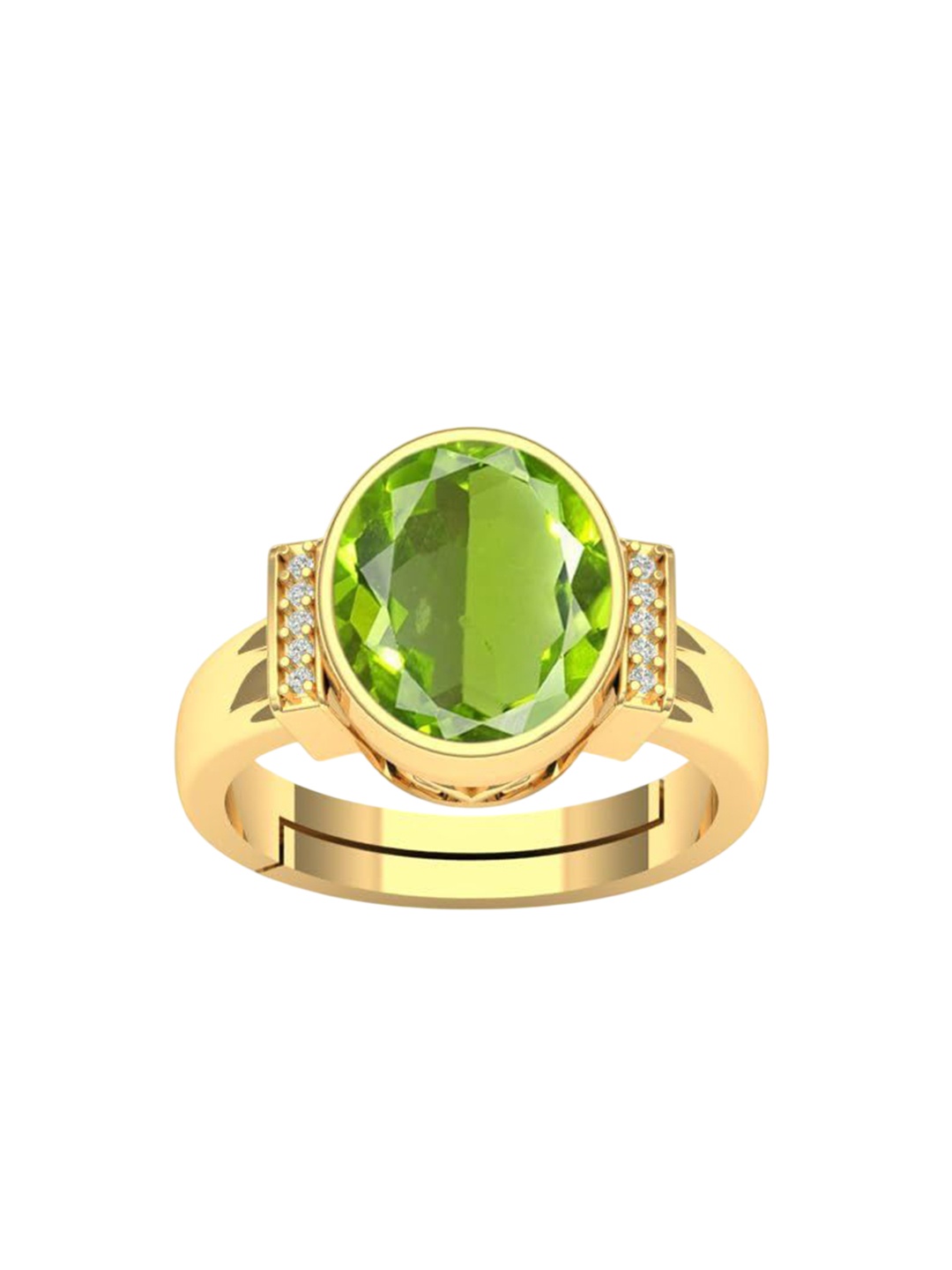 

LMDPRAJAPATIS Unisex Embellished Ring, Green