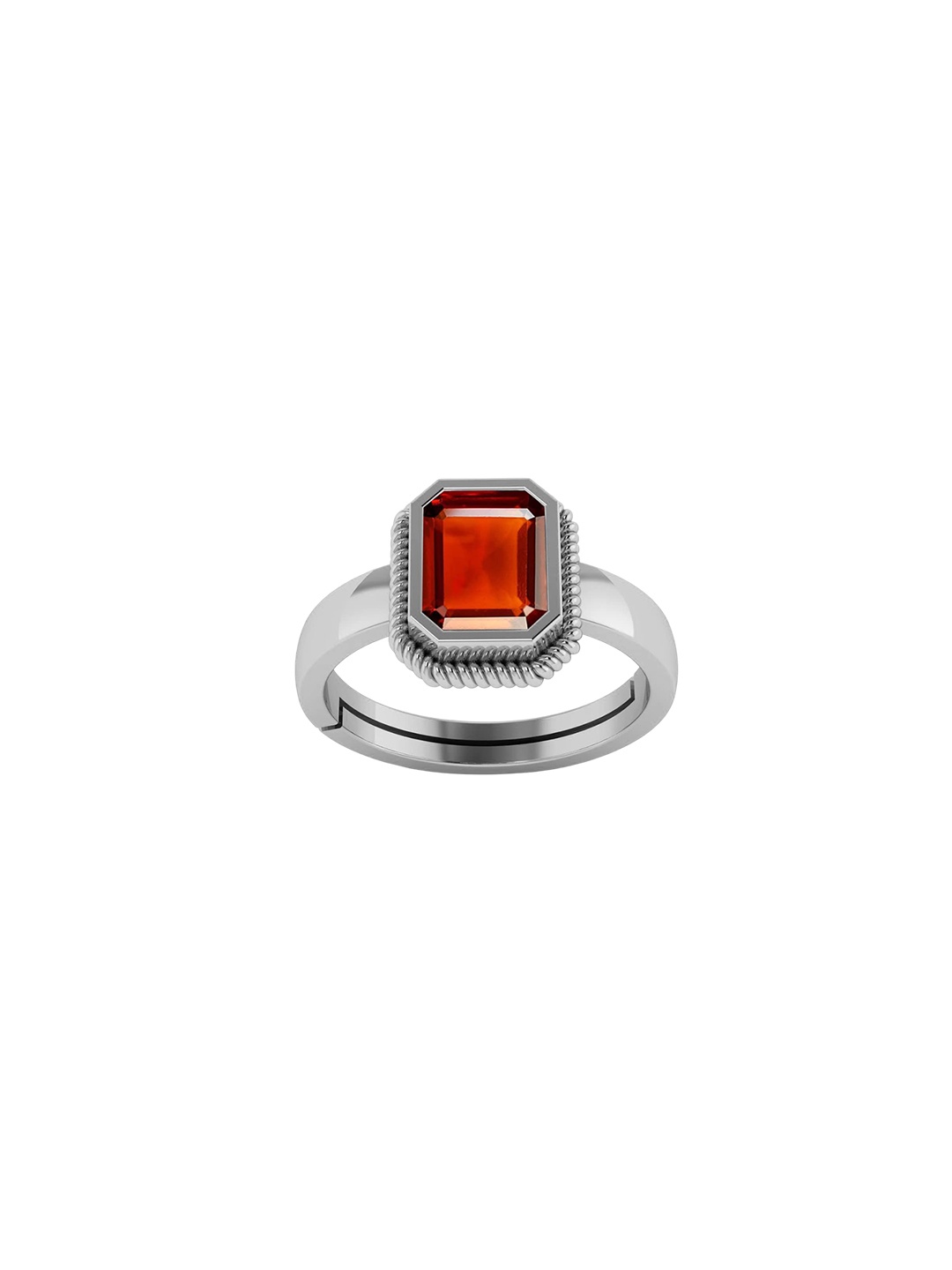 

LMDPRAJAPATIS Unisex Embellished Ring, Silver