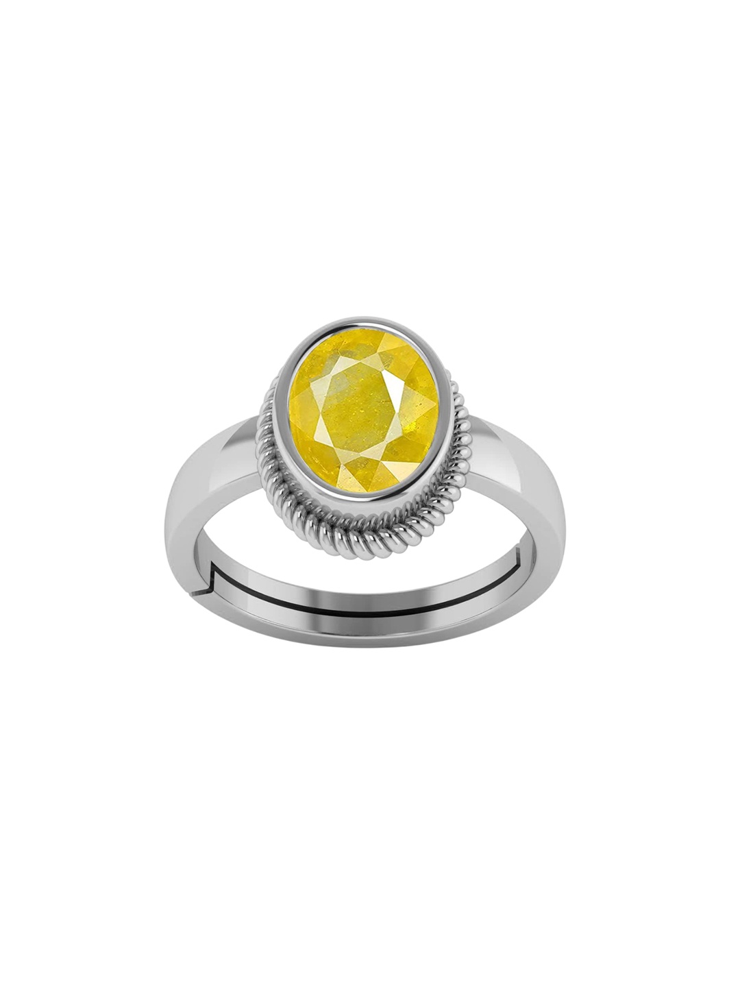 

LMDPRAJAPATIS Unisex Embellished Ring, Yellow