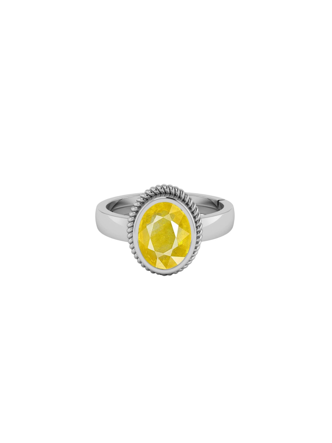 

LMDPRAJAPATIS Unisex Embellished Ring, Yellow