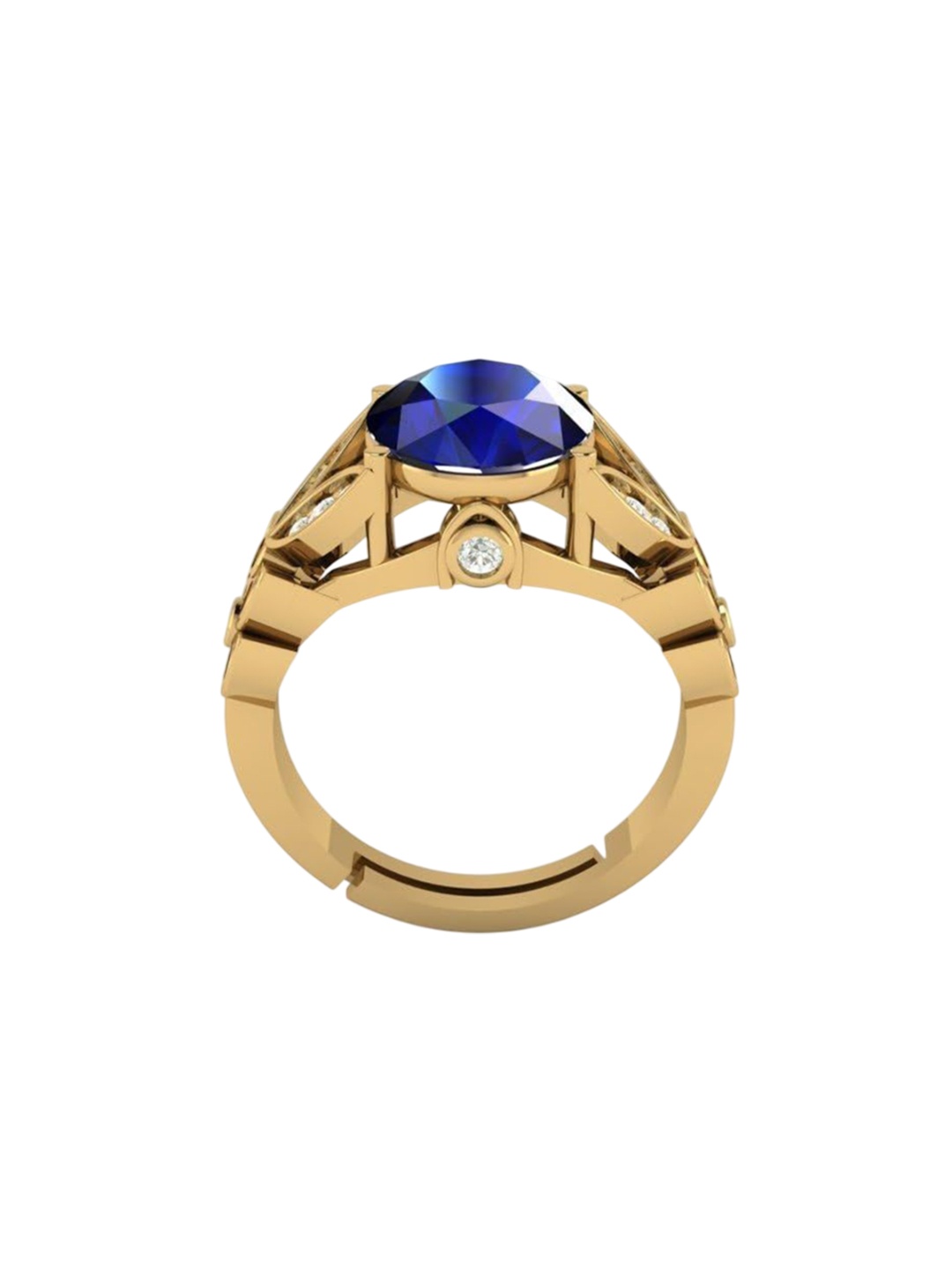 

LMDPRAJAPATIS Unisex Embellished Ring, Gold