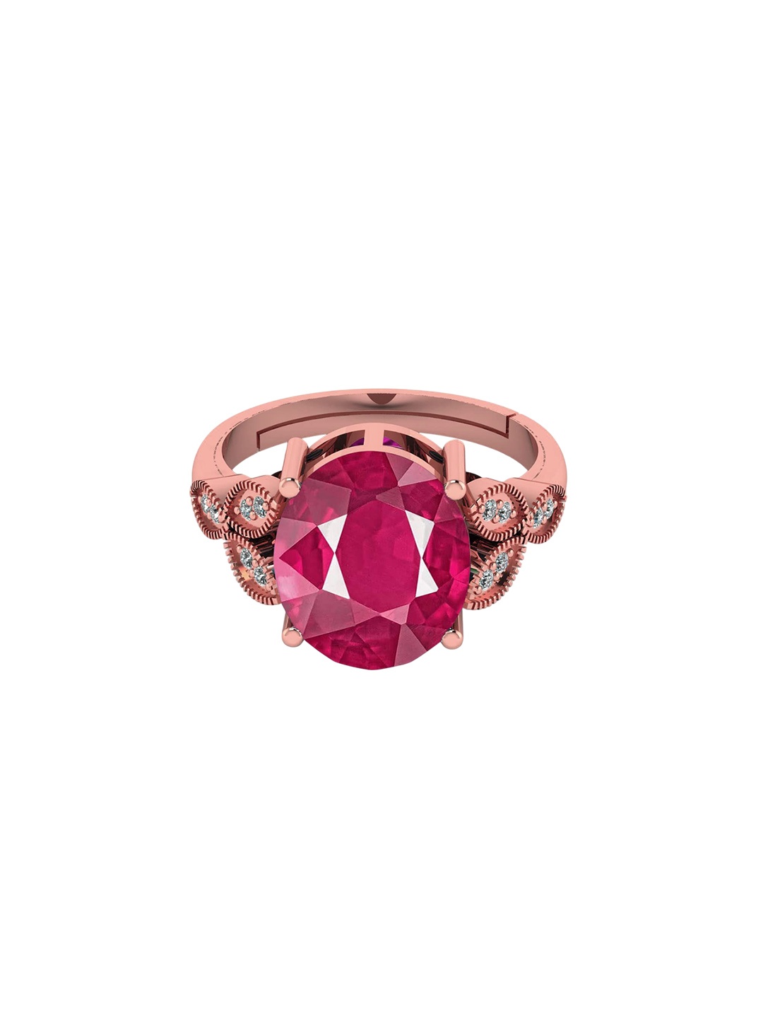 

LMDPRAJAPATIS Unisex Embellished Ring, Red