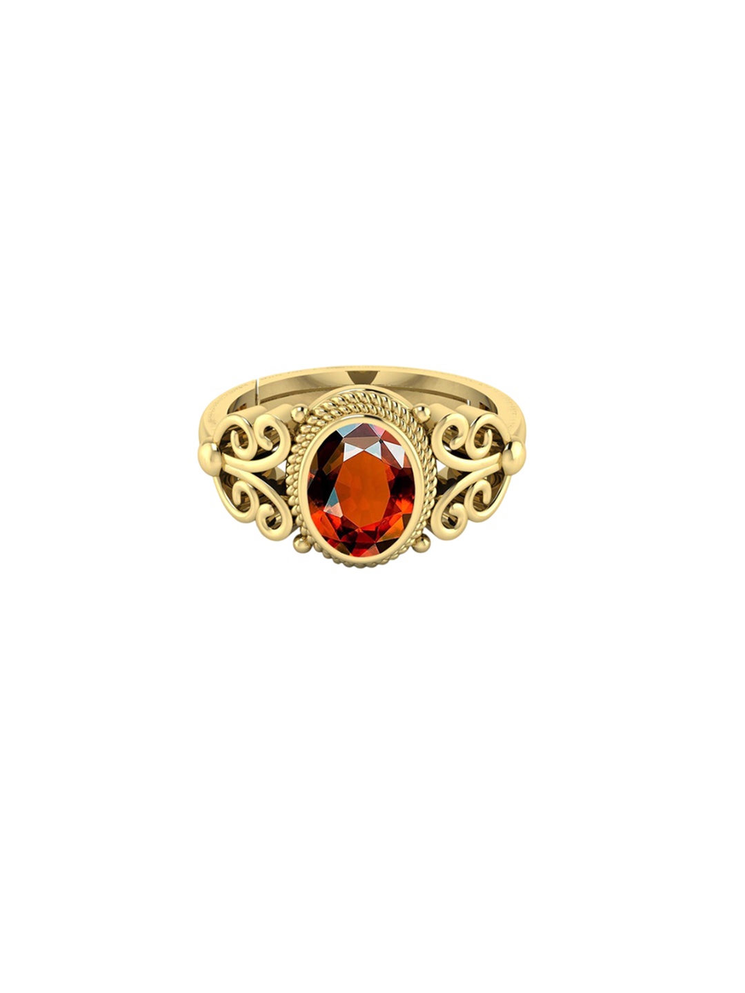 

LMDPRAJAPATIS Unisex Embellished Ring, Gold