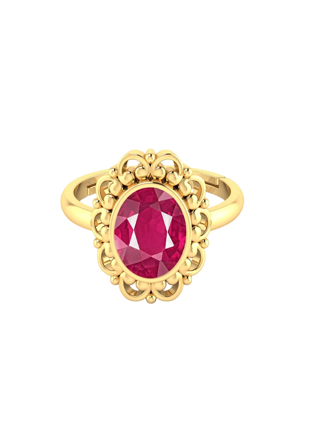 

LMDPRAJAPATIS Unisex Embellished Ring, Red