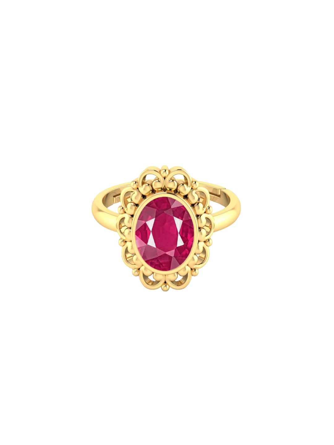 

LMDPRAJAPATIS Unisex Embellished Ring, Red