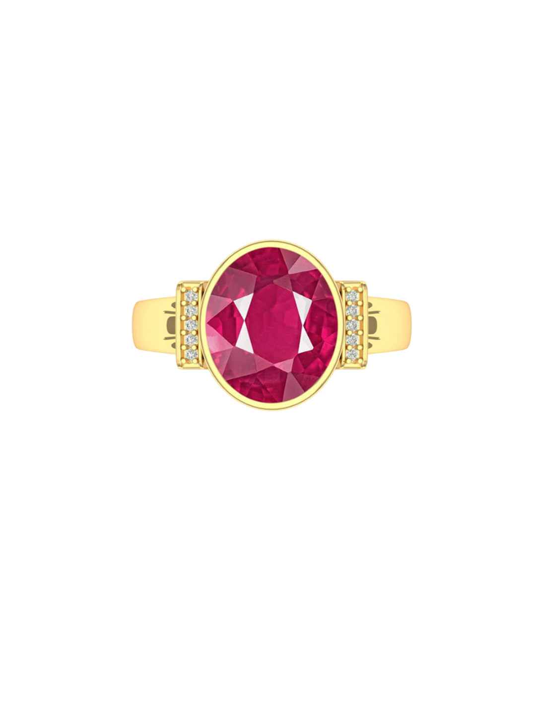 

LMDPRAJAPATIS Unisex Embellished Ring, Red