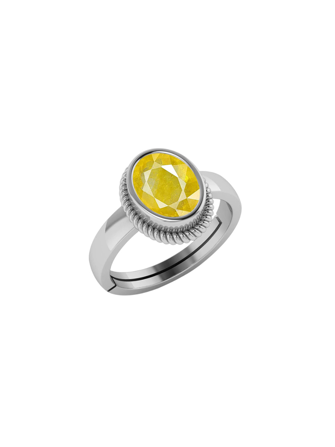 

LMDPRAJAPATIS Unisex Embellished Ring, Yellow