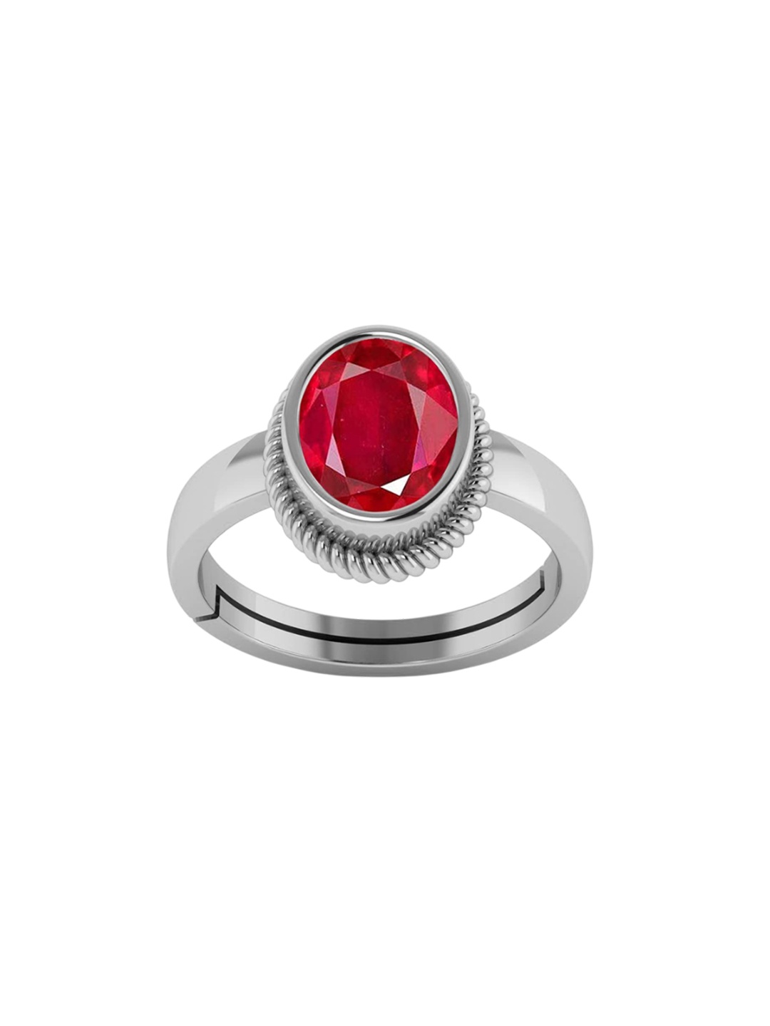 

LMDPRAJAPATIS Unisex Embellished Ring, Red