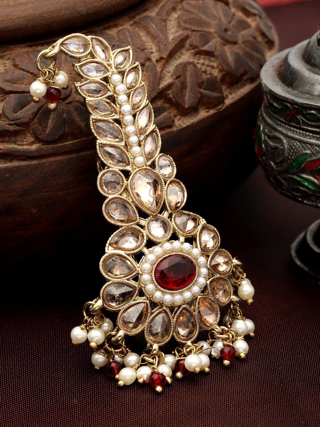 

Sanjog Men Brooch, Red